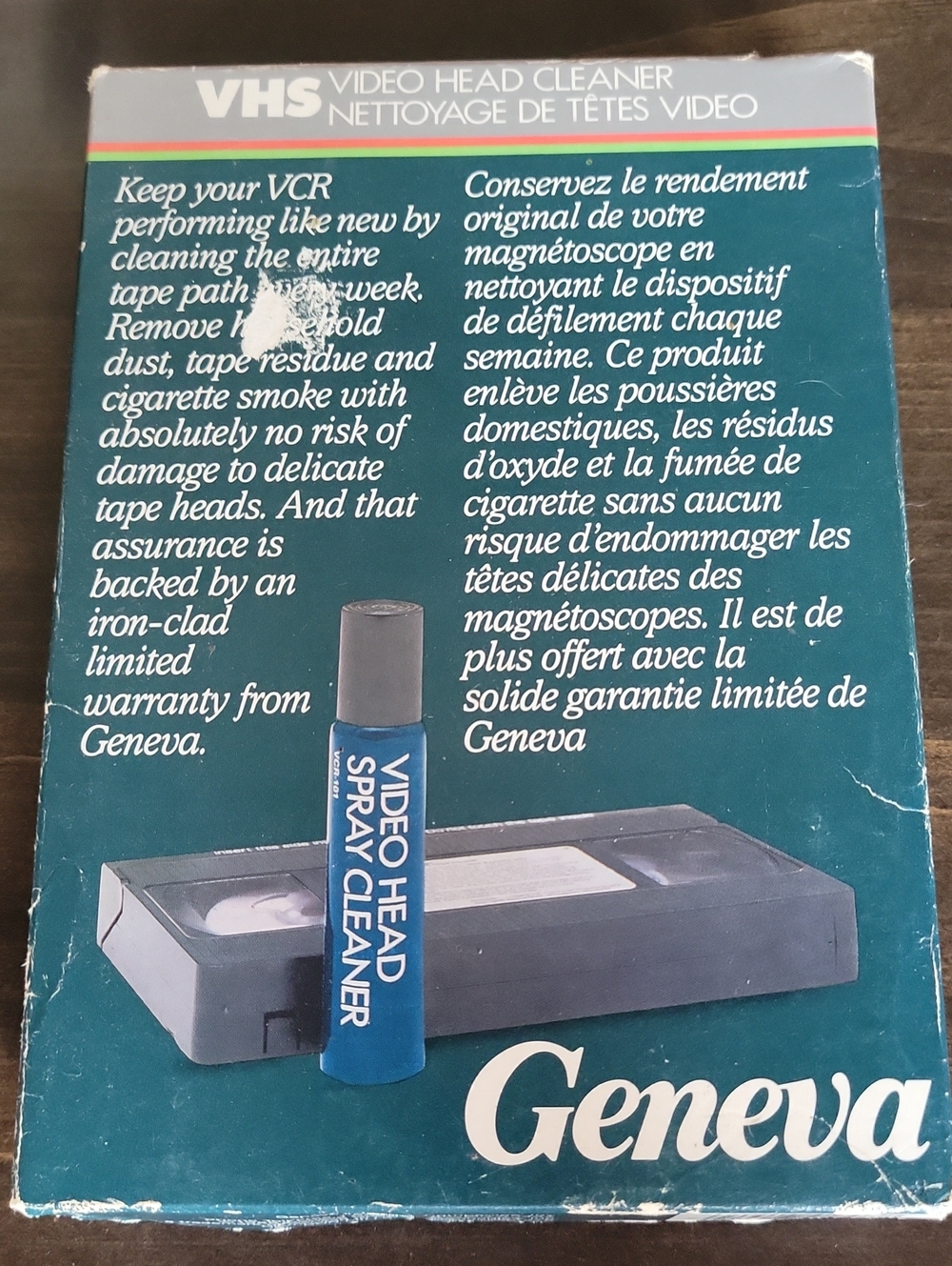 Geneva Video Head Spray Cleaner - Blue and Silver